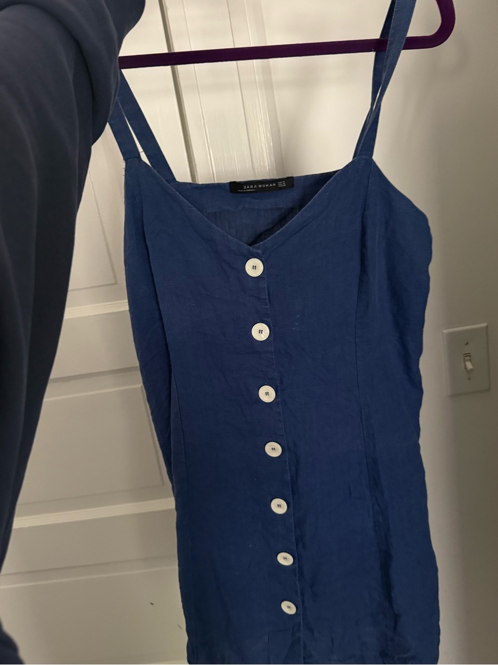 Zara Linen Blend Dress Size M - Picture 6 of 7